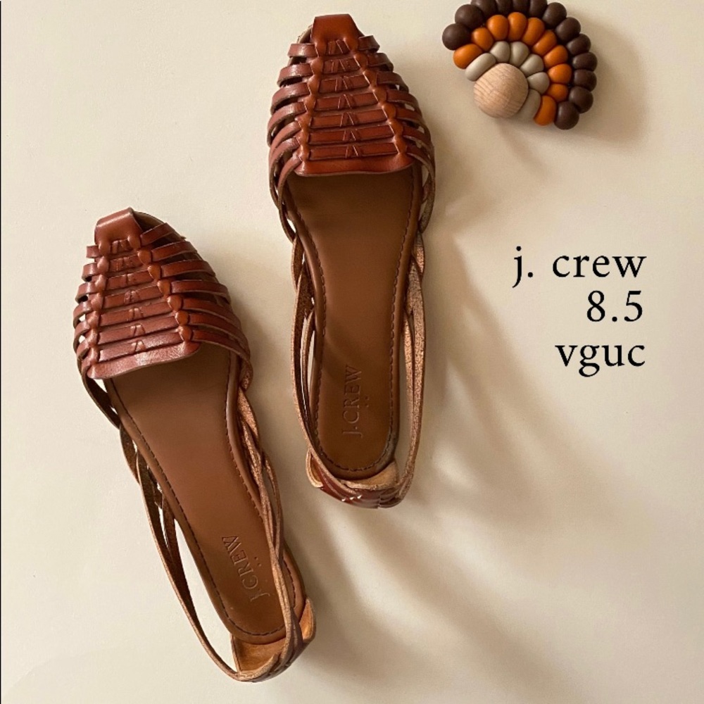 J. Crew woven leather flats